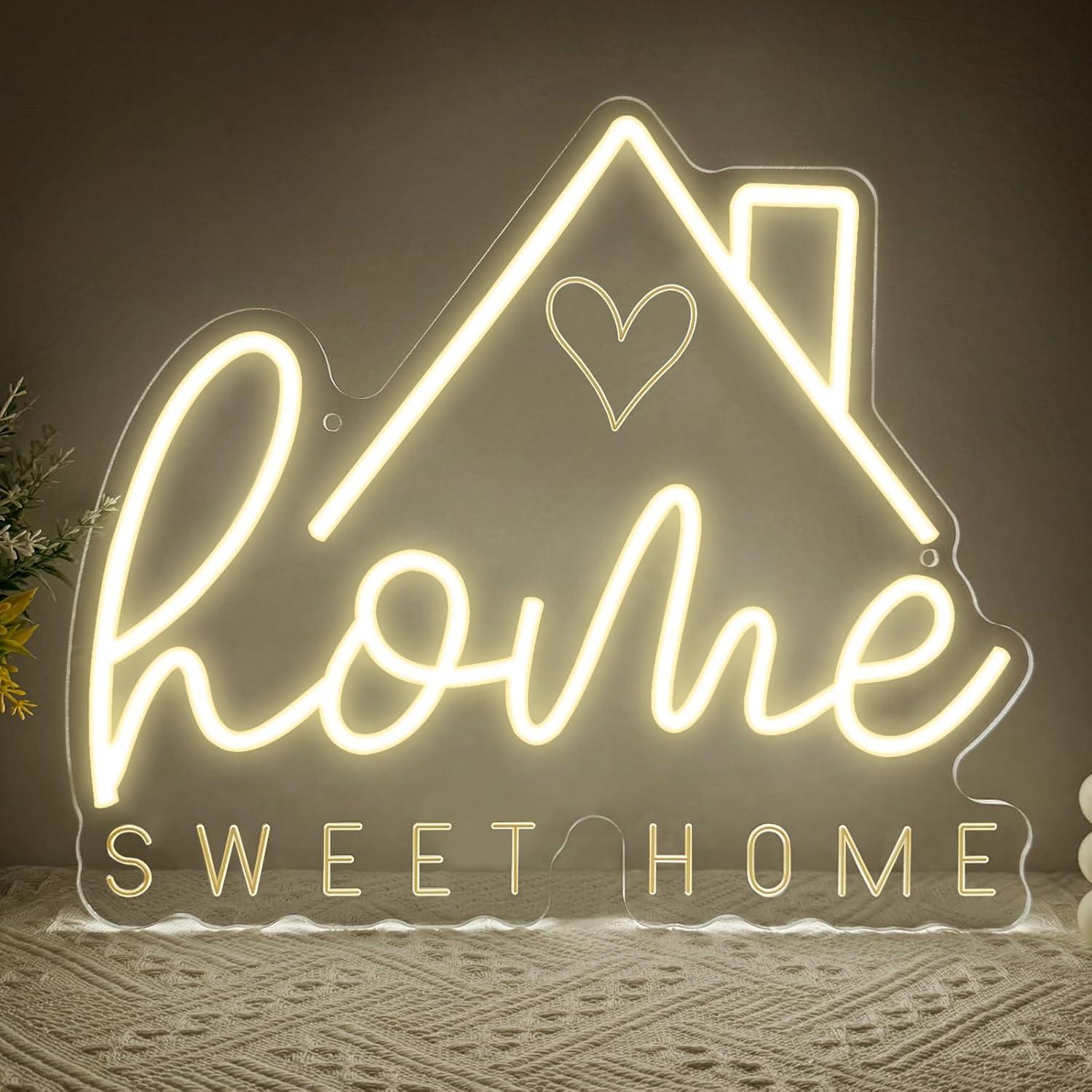 Lighting Decoration In Bedroom - Sweet Home Neon Sign USB Dimmable