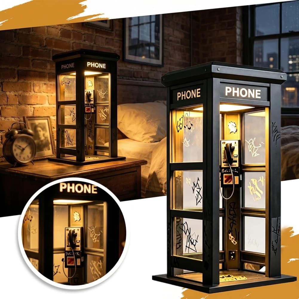 Lighting Decor Bedroom - Retro Graffiti Phone Booth Table Lamp