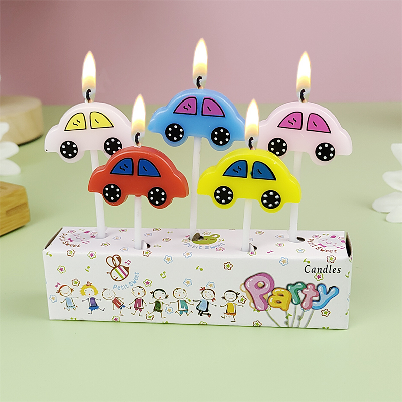 5 Car Candles Children's Birth - Lighting Mcqueen Birthday Decor ulasan dan harga