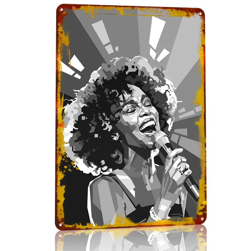 Whitney Houston Pop Art Portra - Lighting Decor Houston ulasan dan harga