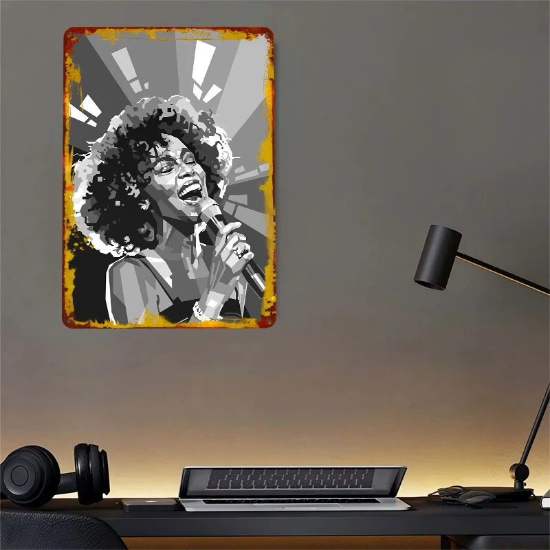 Whitney Houston Pop Art Portra - Lighting Decor Houston ulasan dan harga