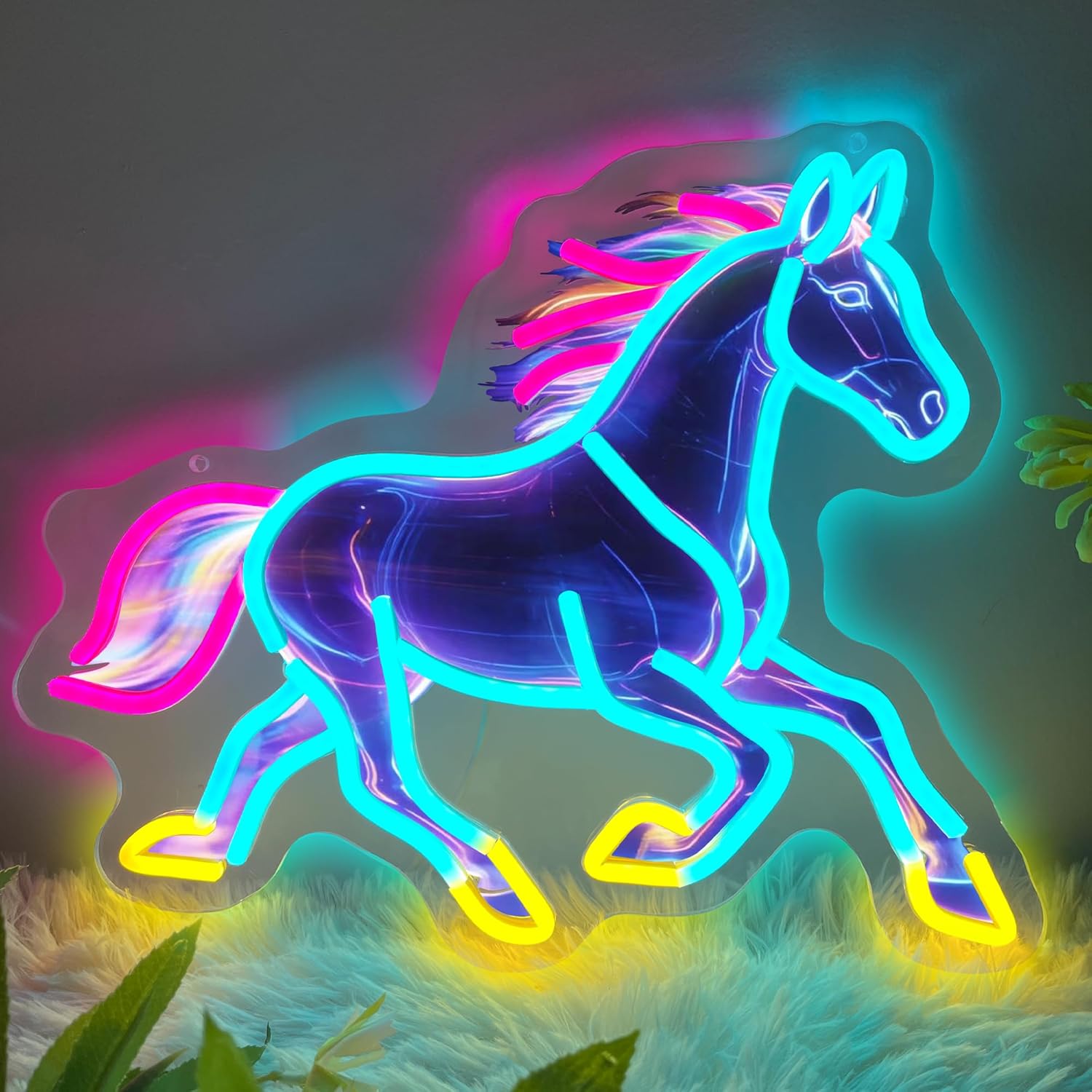 Horse Night Light Neon Sign De - Room Lighting Bedroom Decor ulasan dan harga