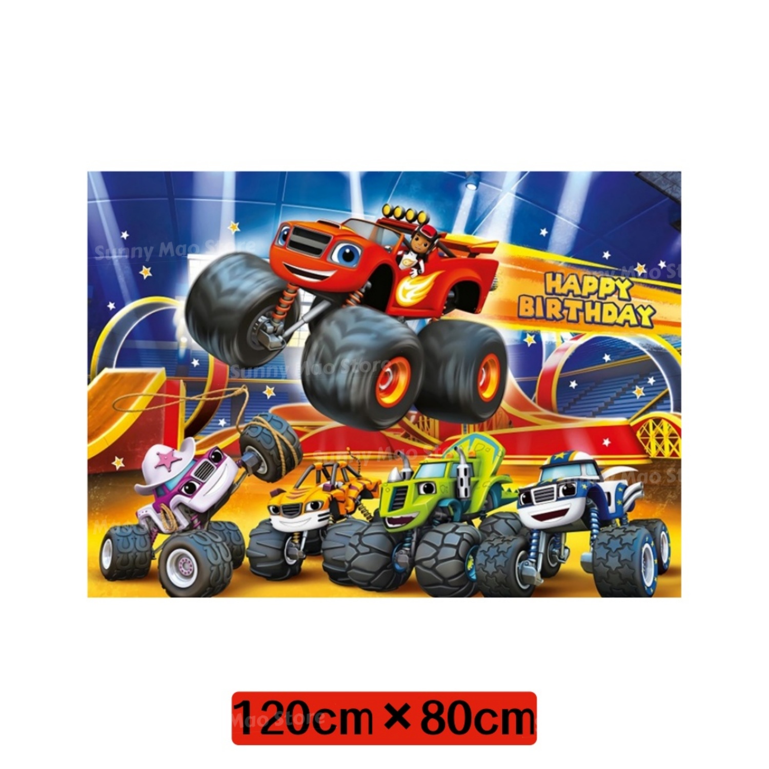 Blaze Monster Birthday Party S - Lighting Mcqueen Birthday Decor ulasan dan harga