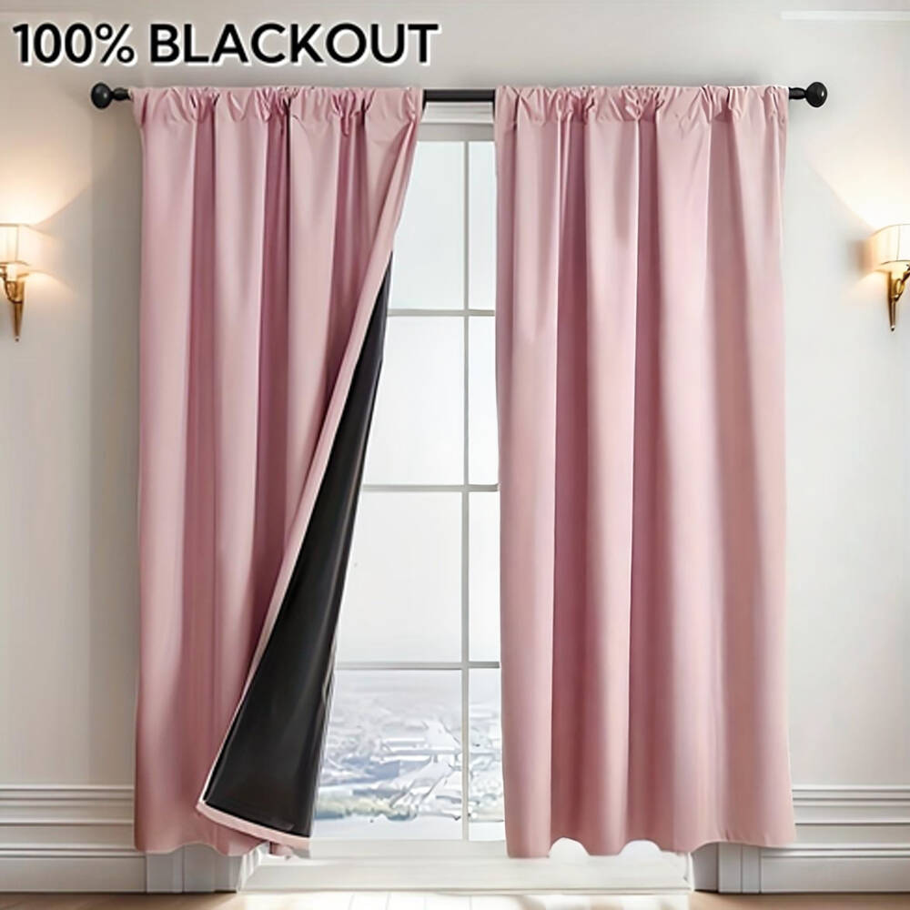 1pc 100% Blackout Curtain with - Office Lighting Decor ulasan dan harga