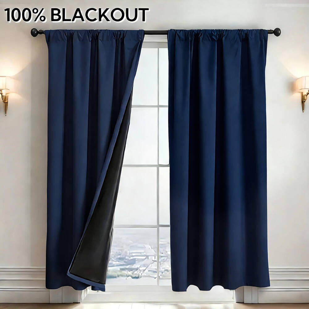 1pc 100% Blackout Curtain with - Office Lighting Decor ulasan dan harga