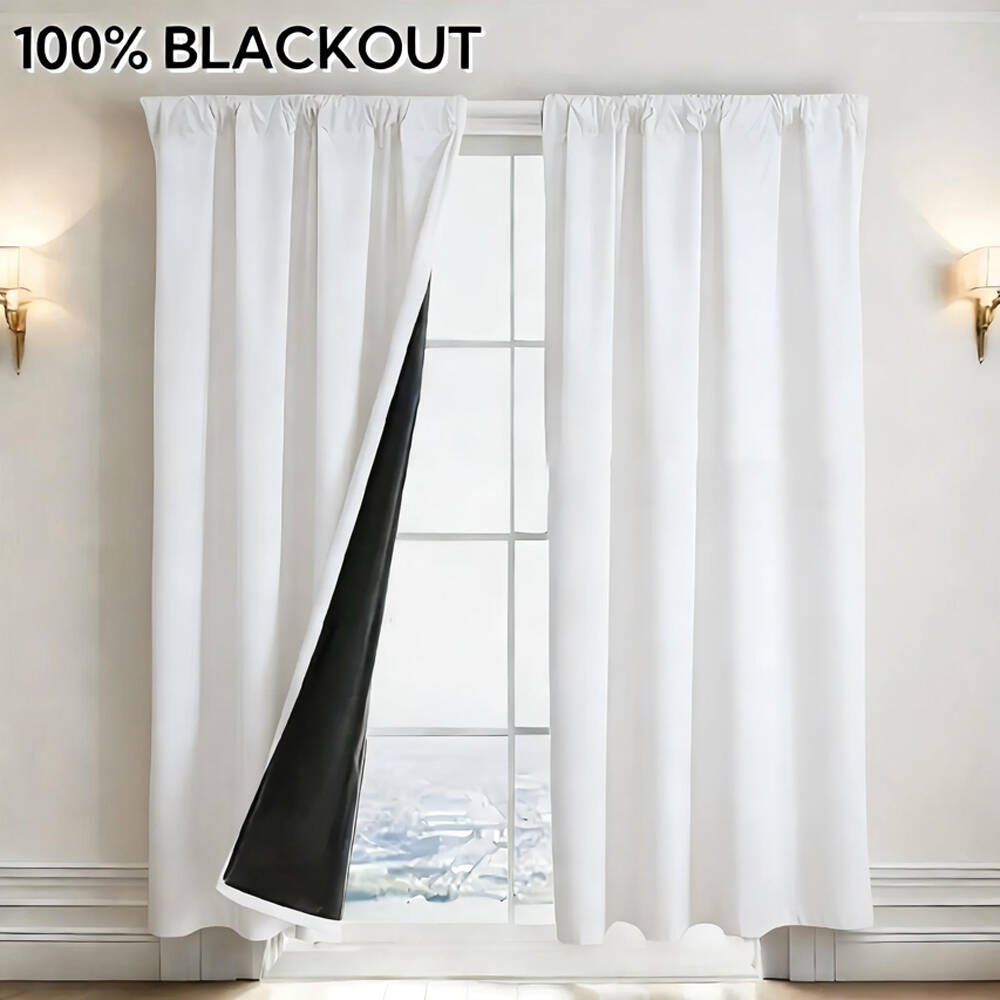 1pc 100% Blackout Curtain with - Office Lighting Decor ulasan dan harga
