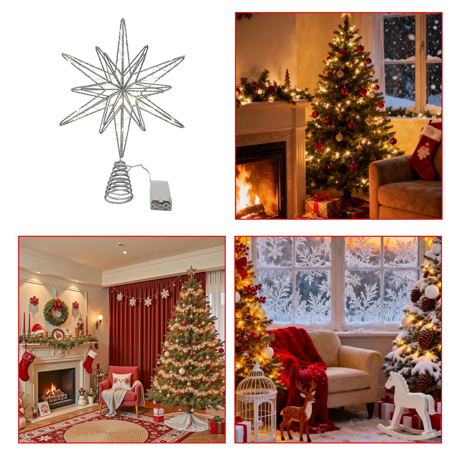 Star Tree Topper Lighted Chris - Home Decor Lighting Tree ulasan dan harga