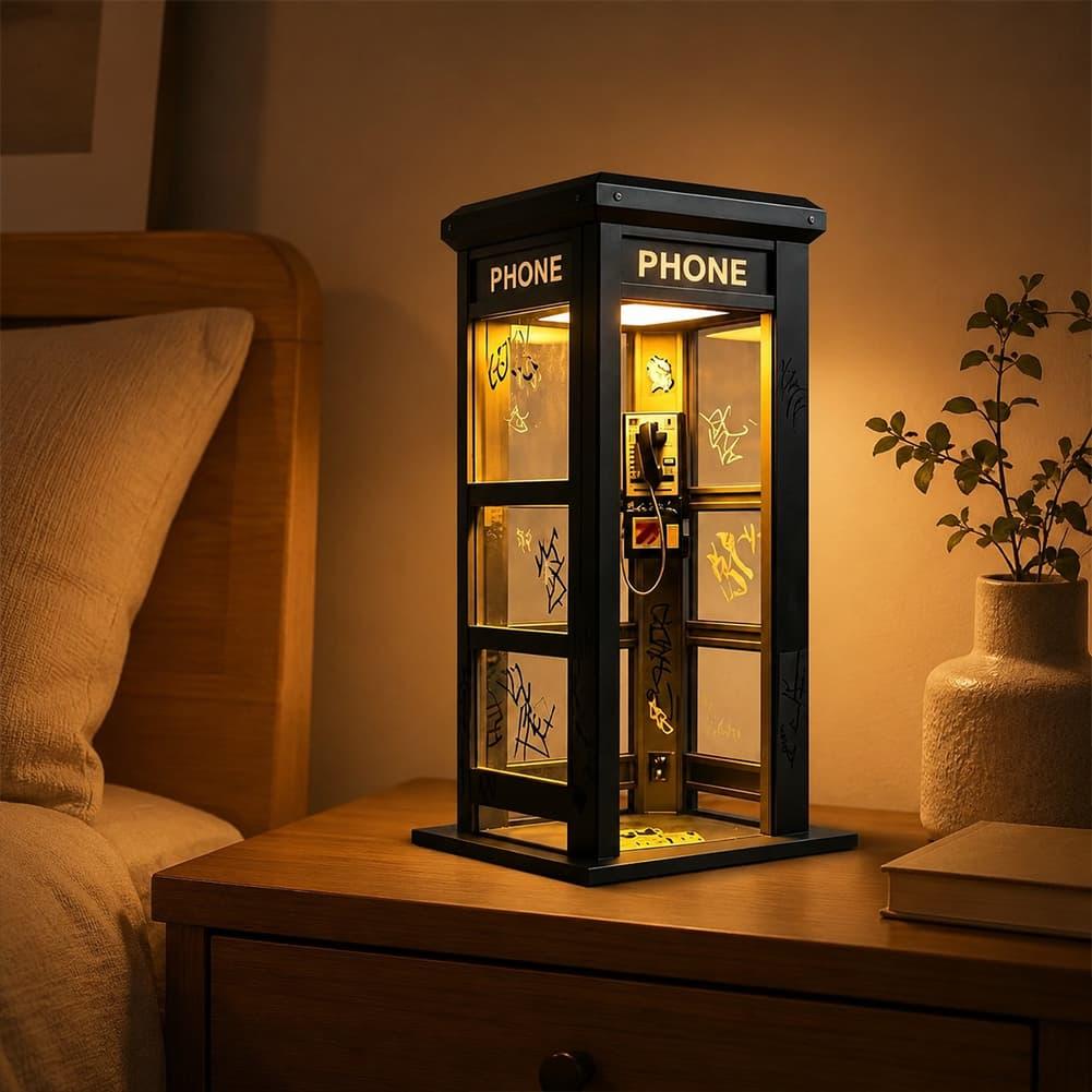 Retro Graffiti Phone Booth Tab - Lighting Decor Bedroom ulasan dan harga