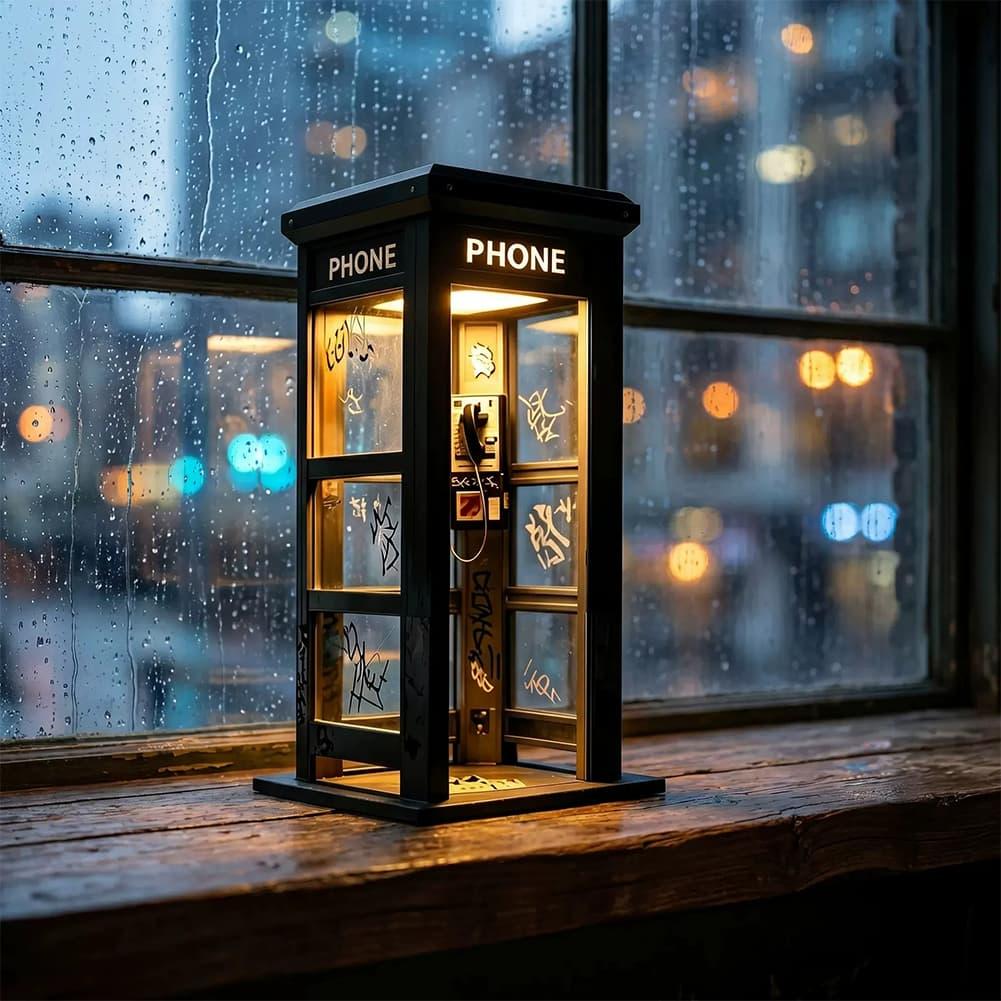 Retro Graffiti Phone Booth Tab - Lighting Decor Bedroom ulasan dan harga