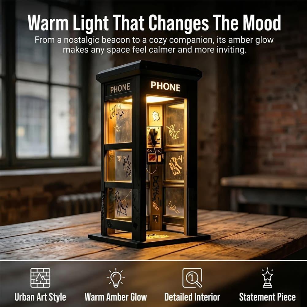 Retro Graffiti Phone Booth Tab - Lighting Decor Bedroom ulasan dan harga