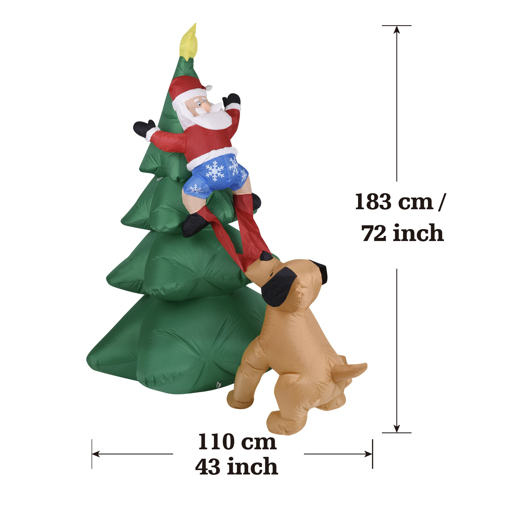 Christmas Inflatable Dog  w/Sa - Home Decor Lighting Tree ulasan dan harga