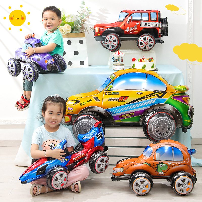 3D Cartoon Car Foil Balloon Bu - Lighting Mcqueen Birthday Decor ulasan dan harga