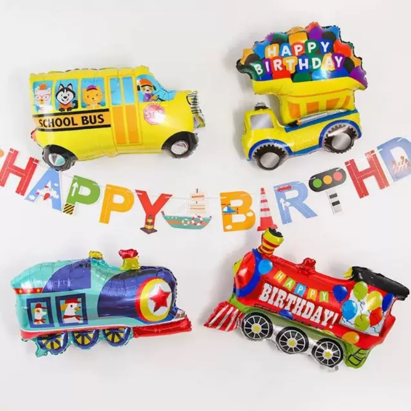 3D Cartoon Car Foil Balloon Bu - Lighting Mcqueen Birthday Decor ulasan dan harga