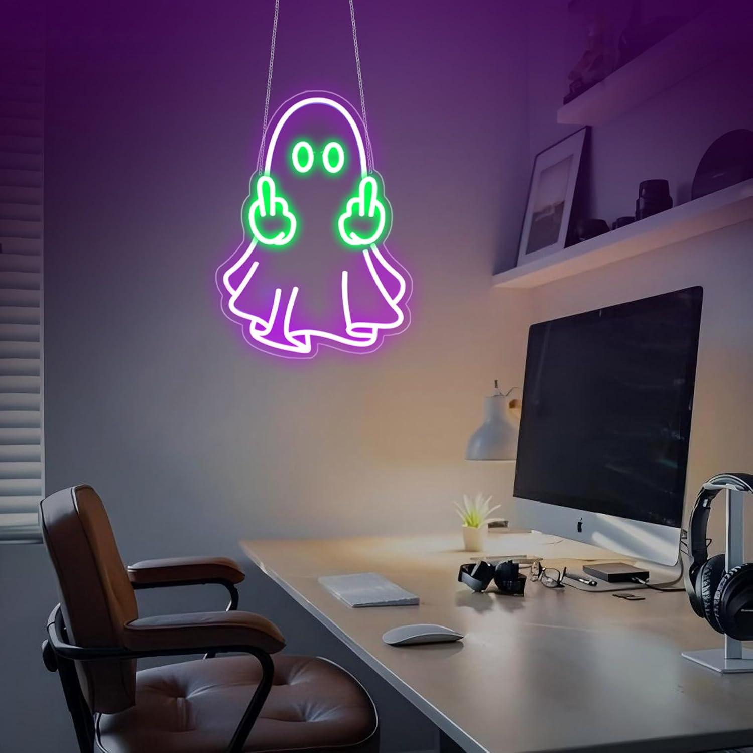 Ghost Neon Sign USB Powered LE - Room Lighting Bedroom Decor ulasan dan harga