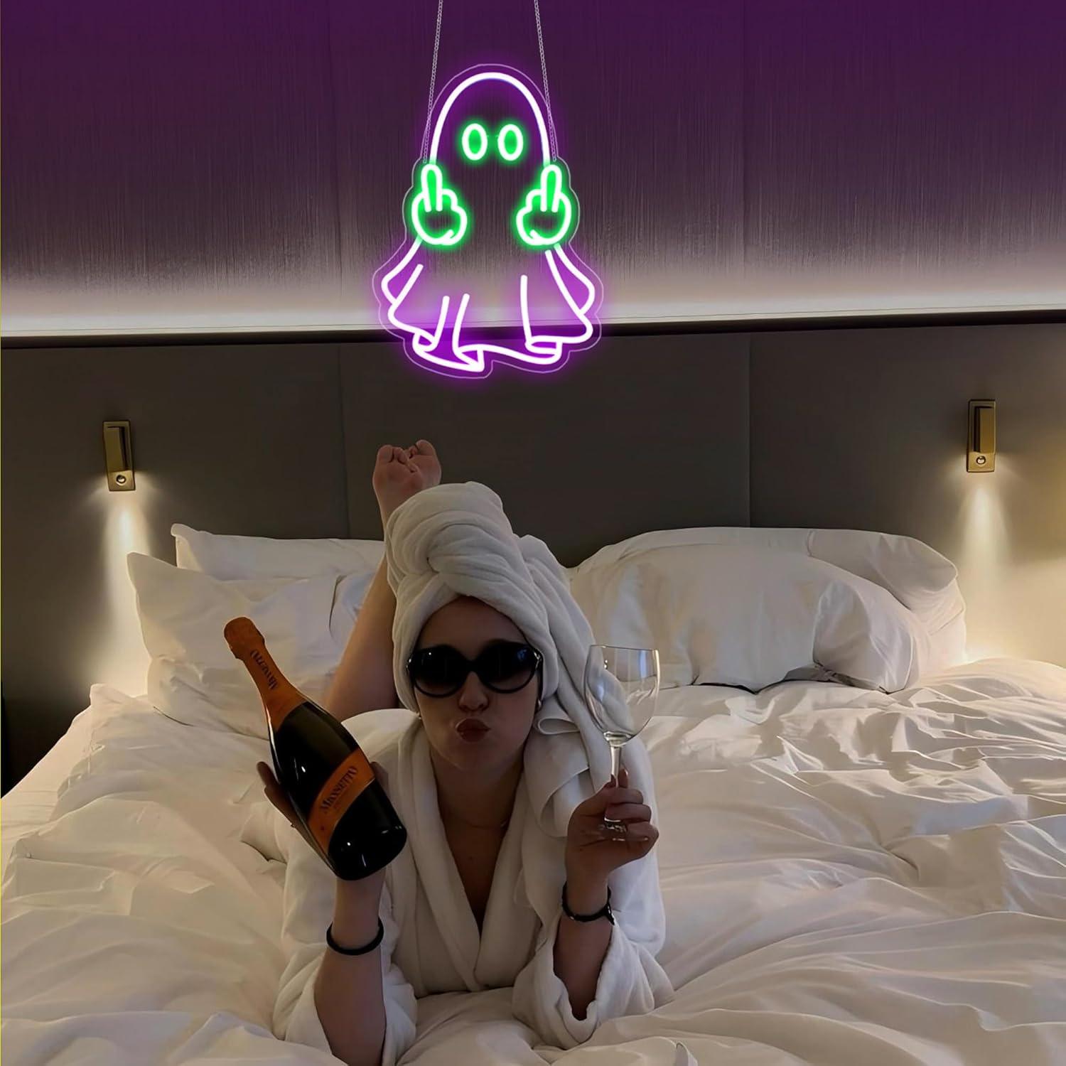 Ghost Neon Sign USB Powered LE - Room Lighting Bedroom Decor ulasan dan harga