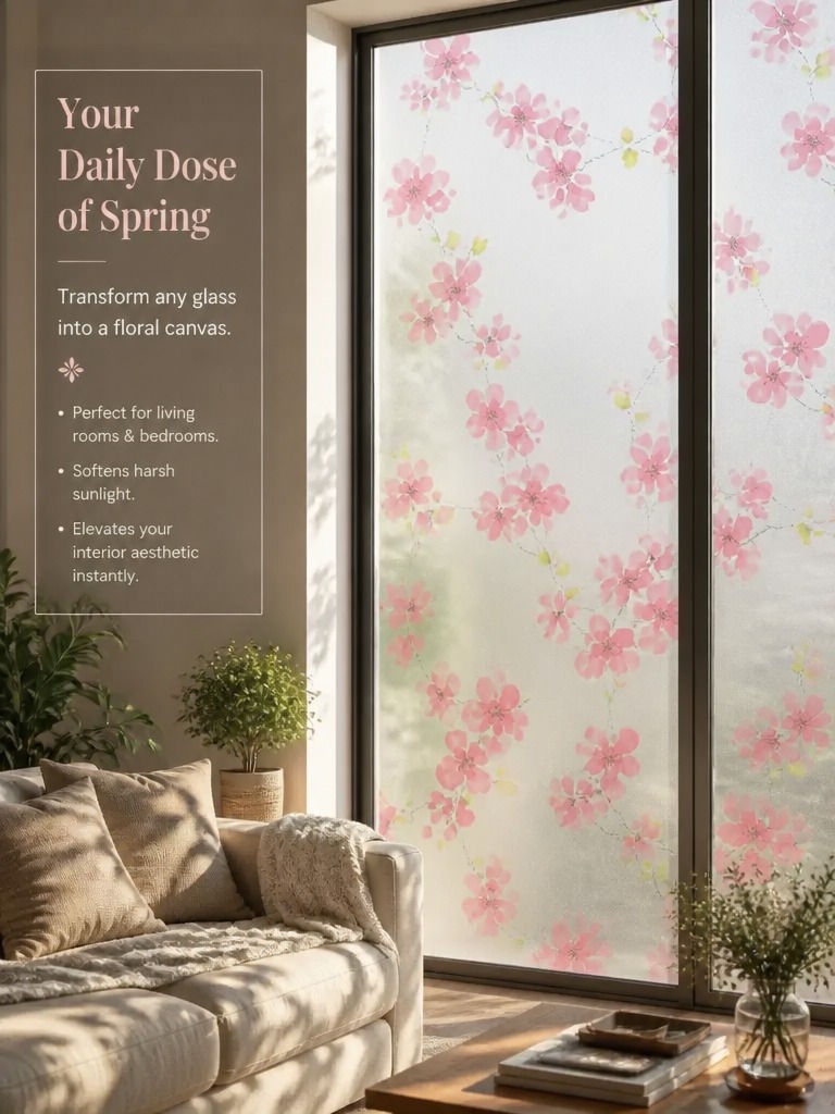 Frosted Privacy Window Film Tr - Office Lighting Decor ulasan dan harga