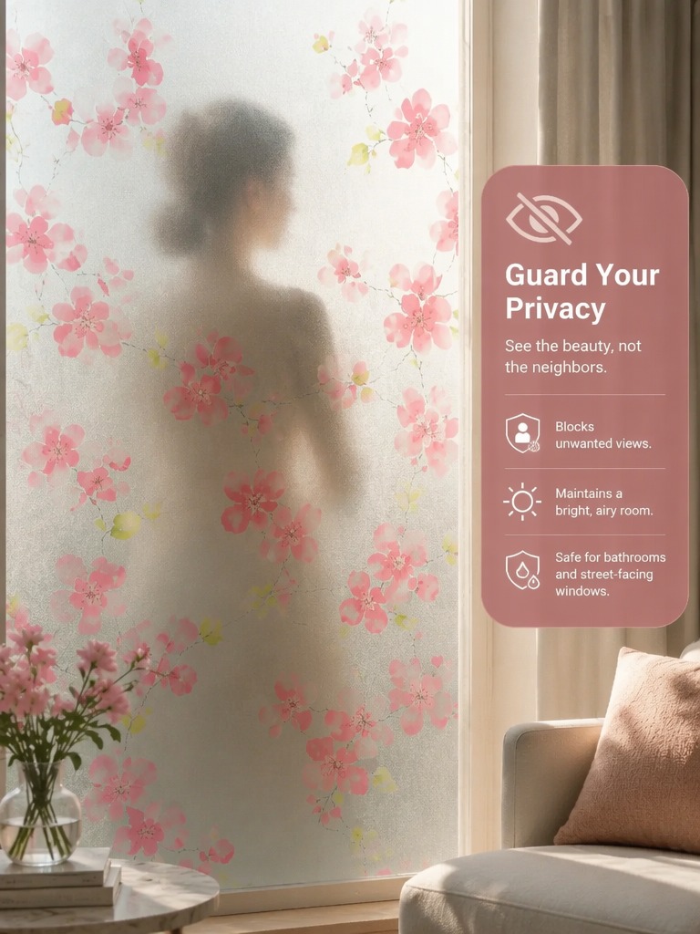 Frosted Privacy Window Film Tr - Office Lighting Decor ulasan dan harga
