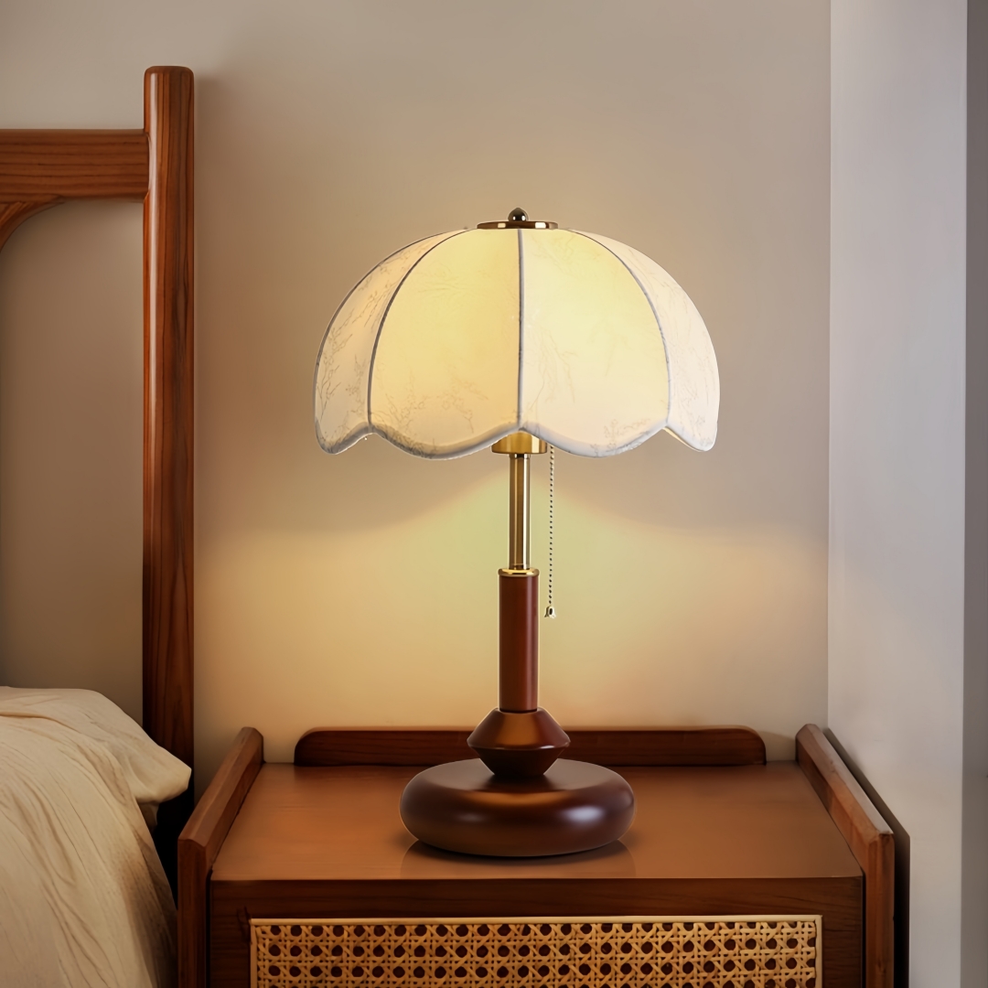 Vintage Scalloped Dome Table L - Lighting Decor Bedroom ulasan dan harga