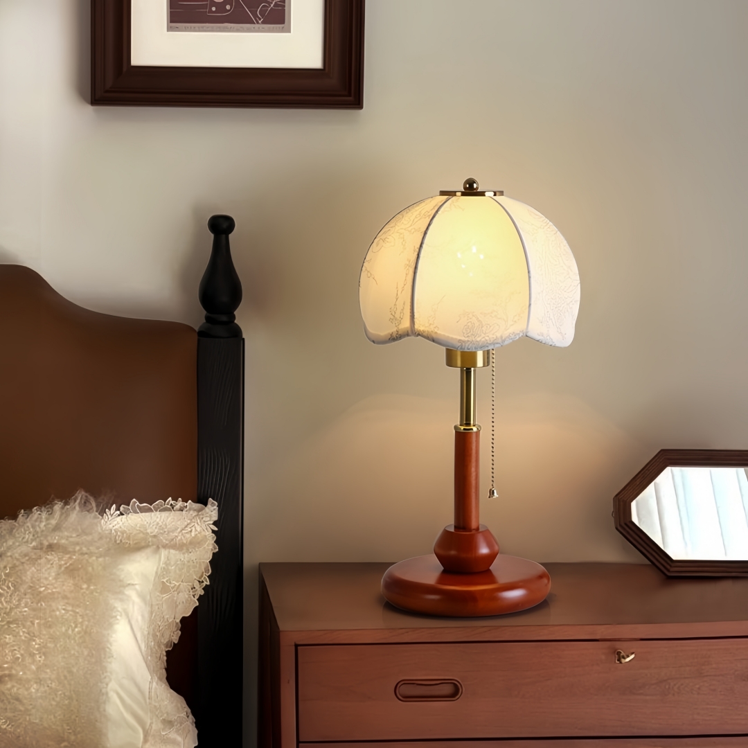 Vintage Scalloped Dome Table L - Lighting Decor Bedroom ulasan dan harga