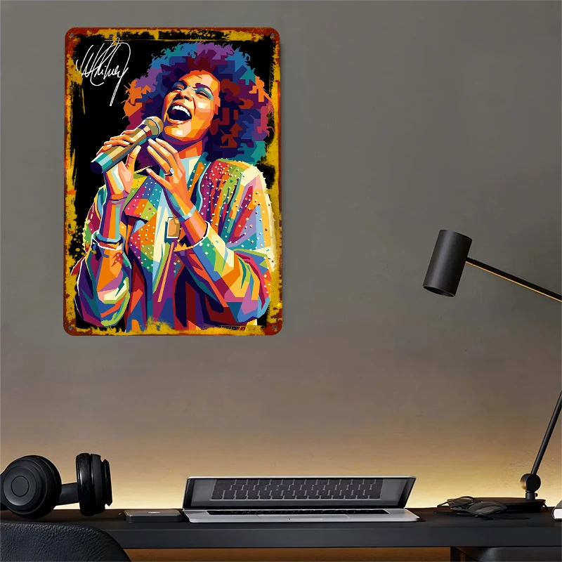 Whitney Houston Singing Pop Ar - Lighting Decor Houston ulasan dan harga