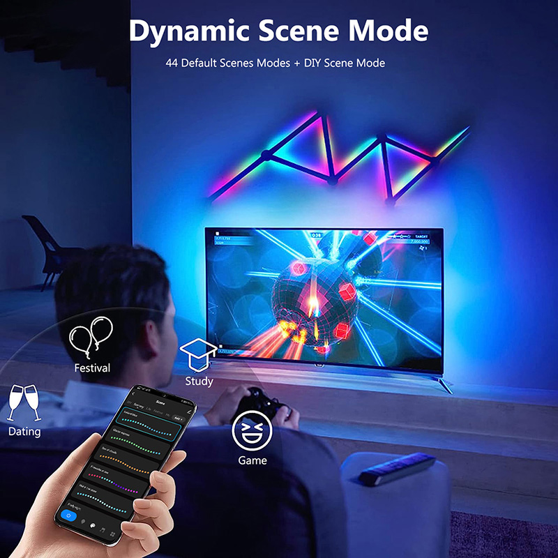 Smart RGB Wall Lamp, Bluetooth - Lighting Decor Bedroom ulasan dan harga