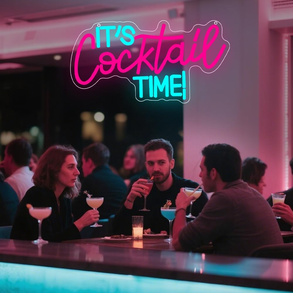 Cocktails Neon Sign USB Powere - Room Lighting Bedroom Decor ulasan dan harga