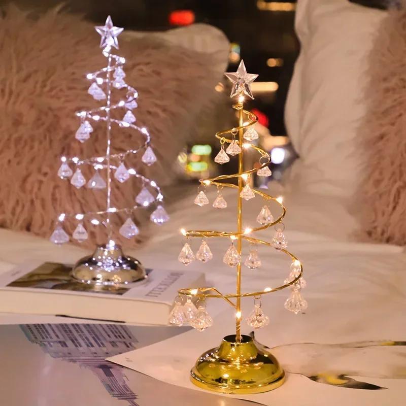 Christmas LED Crystal Christma - Home Decor Lighting Tree ulasan dan harga