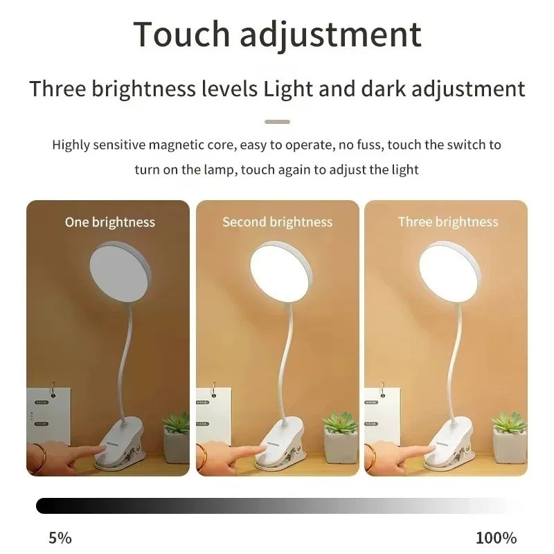 Portable USB Rechargeable Clip - Office Lighting Decor ulasan dan harga
