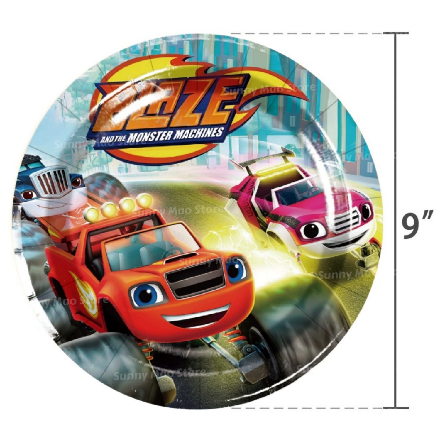 Blaze Monster Birthday Decorat - Lighting Mcqueen Birthday Decor ulasan dan harga