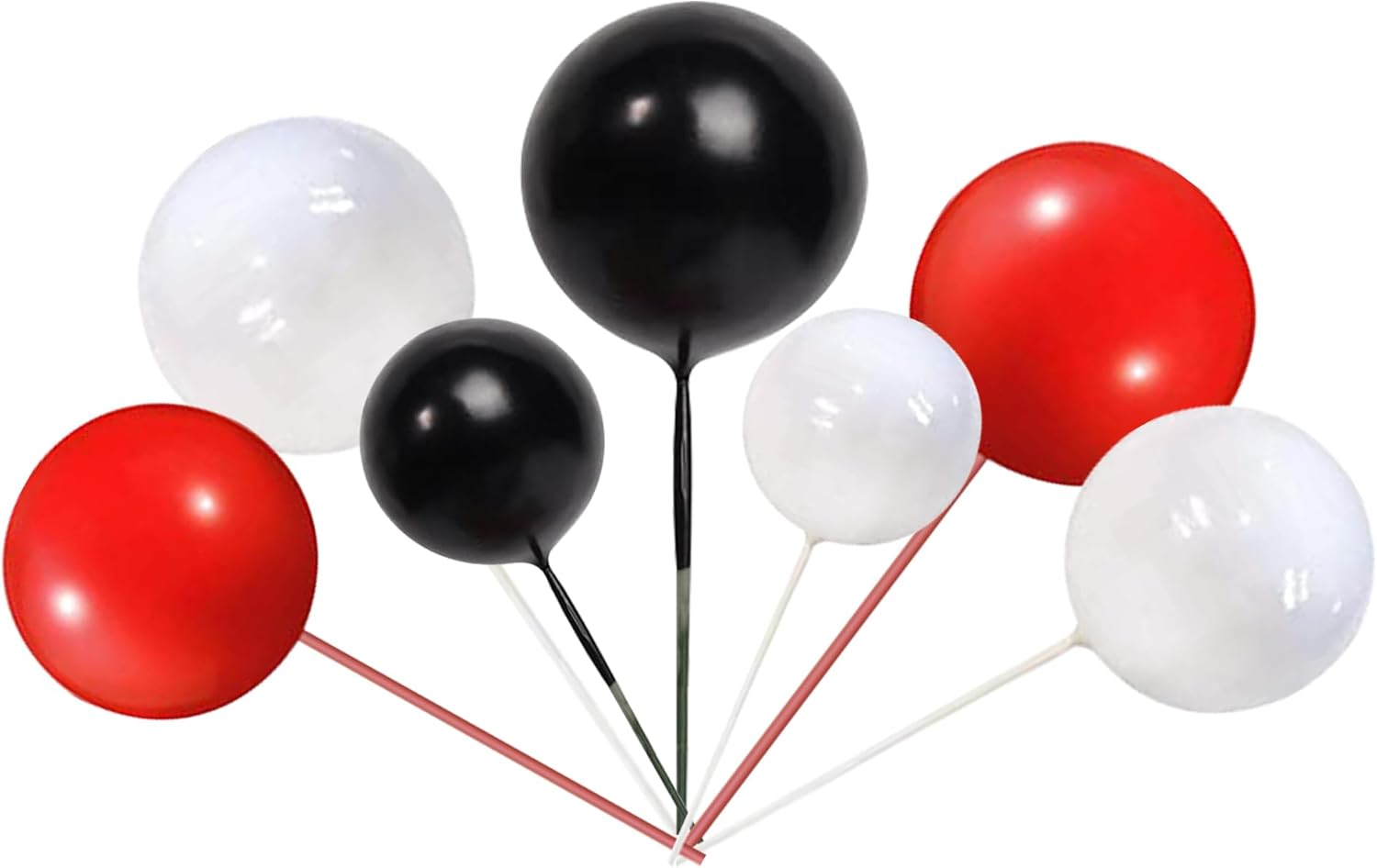 24PCS Balls Cake Toppers Cupca - Lighting Mcqueen Birthday Decor ulasan dan harga