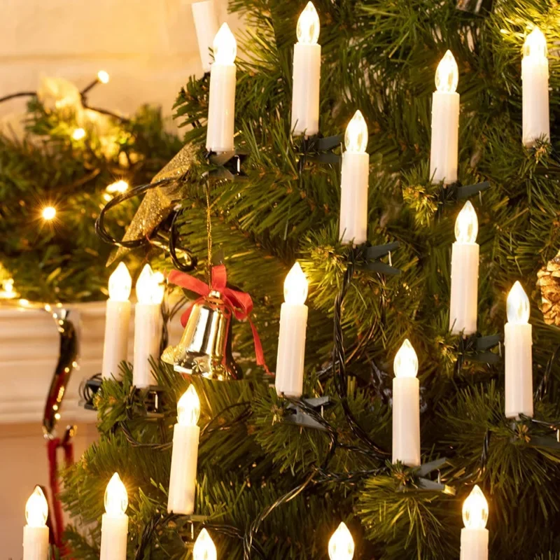 Flameless Taper Christmas Cand - Home Decor Lighting Tree ulasan dan harga
