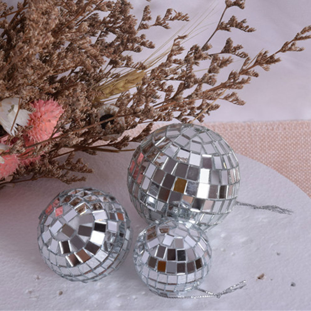 6pcs 4/6/10cm Mirror Disco Bal - Home Decor Lighting Tree ulasan dan harga