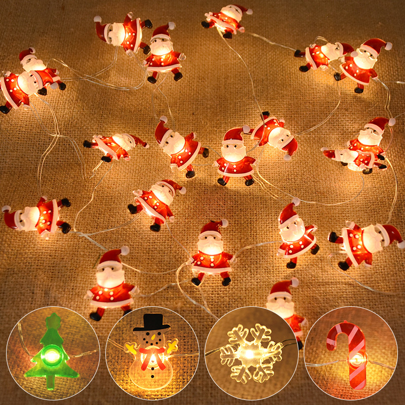 2M 20LED Santa Claus Snowflake - Home Decor Lighting Tree ulasan dan harga