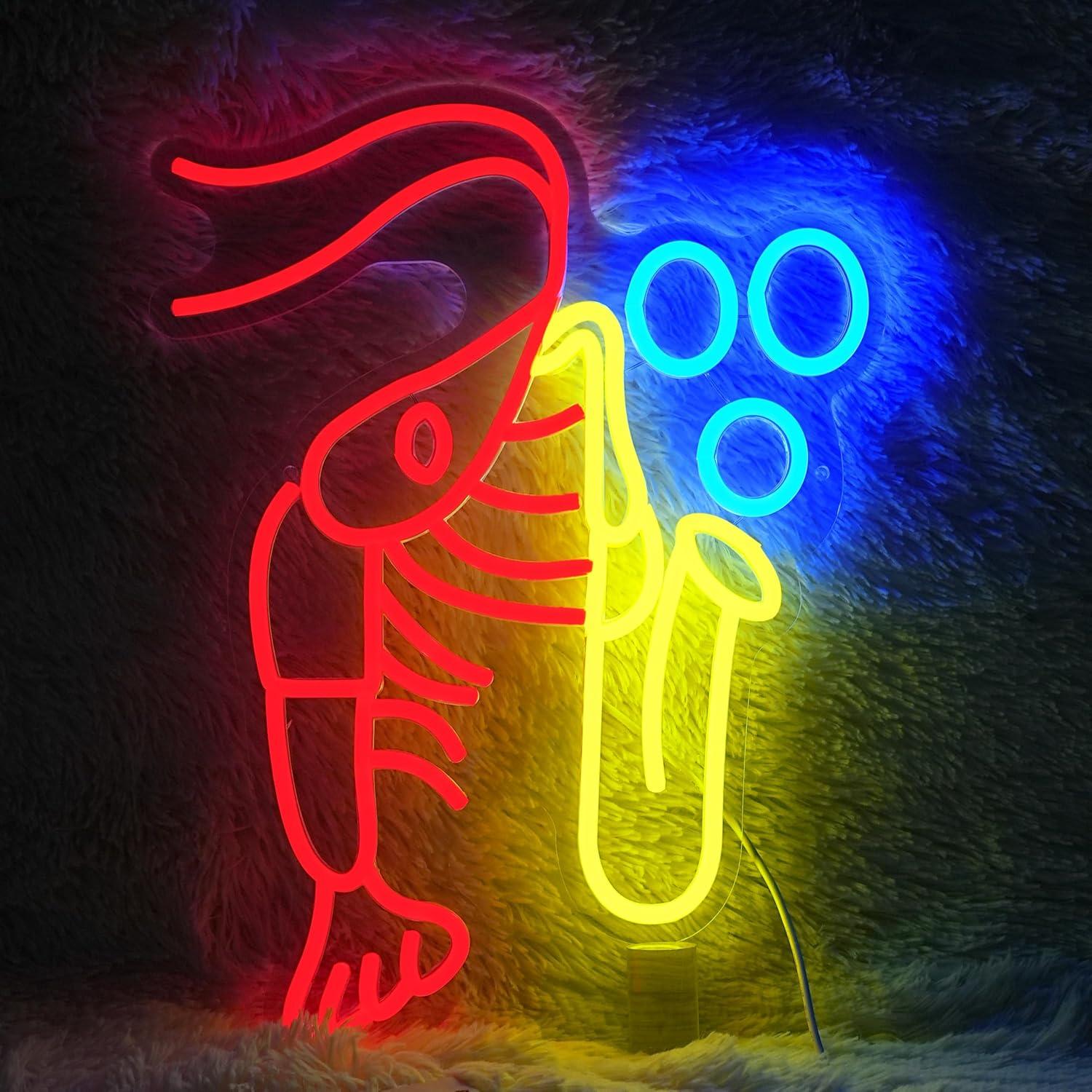 Lobster Saxophone Neon Sign Ja - Office Lighting Decor ulasan dan harga