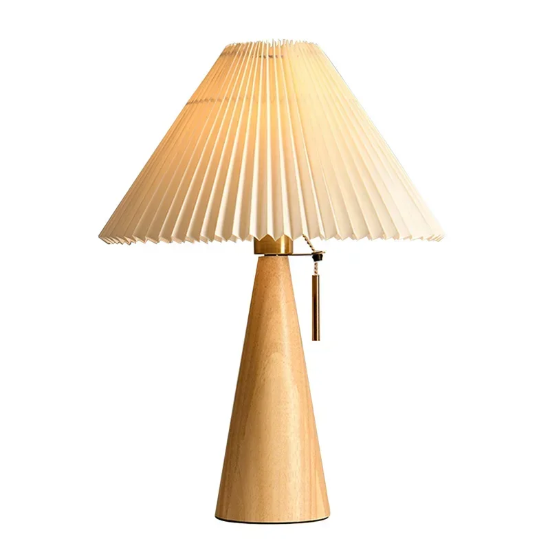 Retro Pleated Table Lamp Nordi - Lighting Decor Bedroom ulasan dan harga