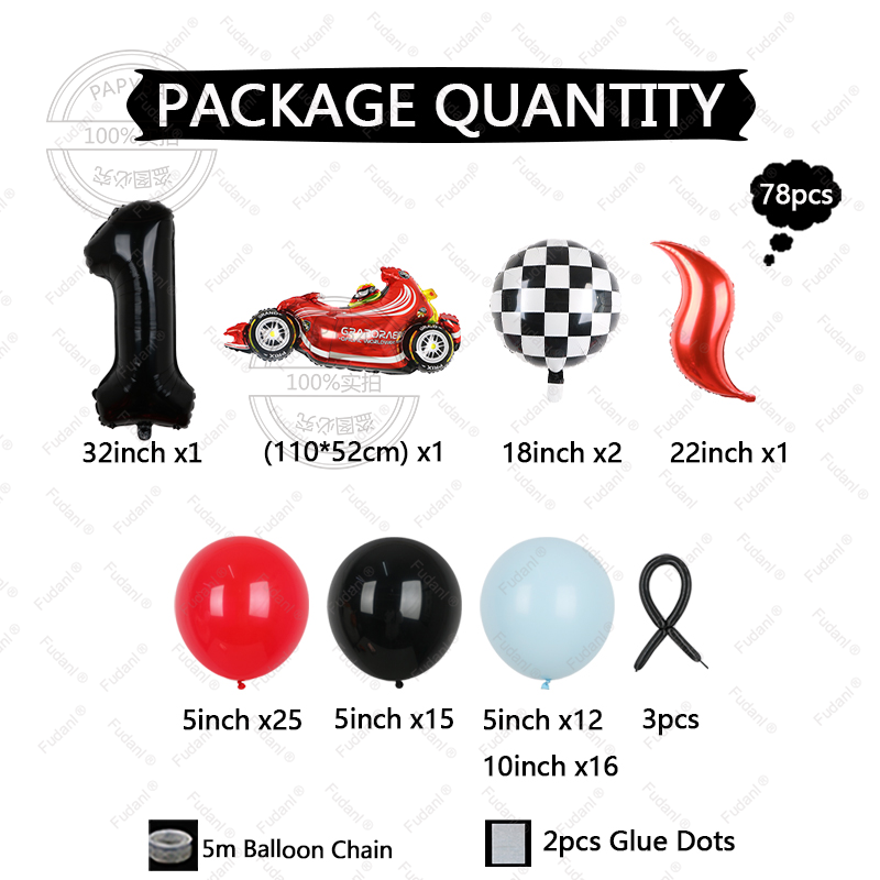 78pcs Race Car Theme Car Truck - Lighting Mcqueen Birthday Decor ulasan dan harga