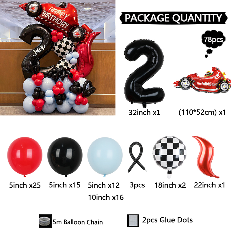 78pcs Race Car Theme Car Truck - Lighting Mcqueen Birthday Decor ulasan dan harga